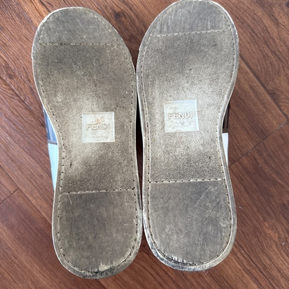 FENDI Signature Logo Casual Sneakers In White 38 - Picture 4 of 7